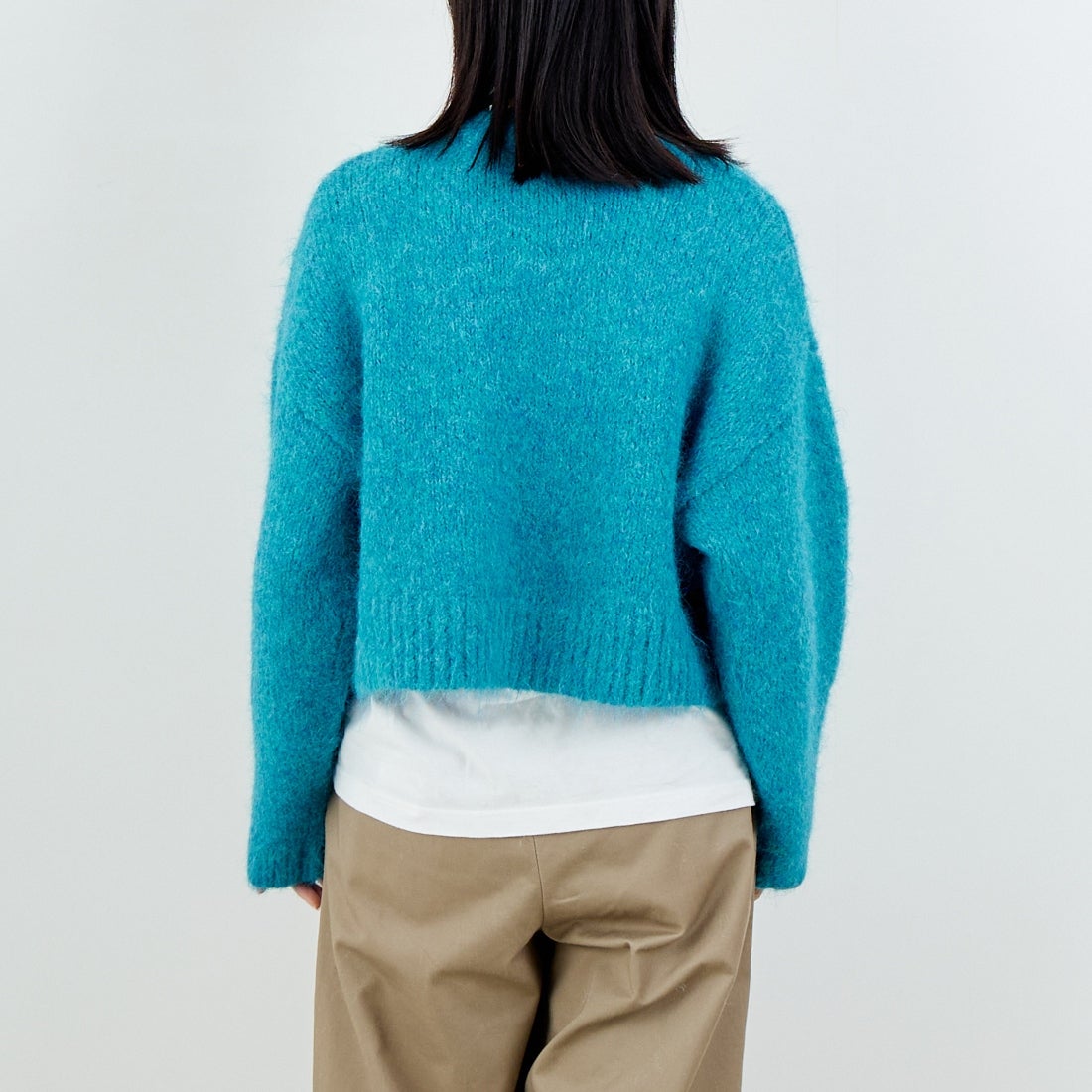 Jeans Factory Clothes [ジーンズファクトリークローズ] 3G ファーストレッチプルオーバー [11256537] 063 ﾌﾞﾙｰｸﾞ &&モデル身長：162cm 着用サイズ：F&&