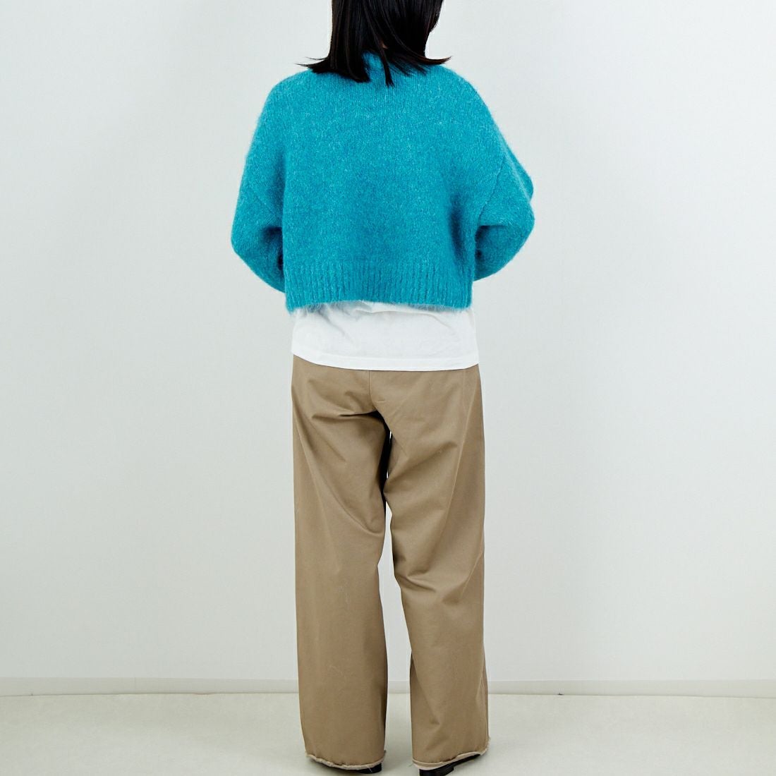 Jeans Factory Clothes [ジーンズファクトリークローズ] 3G ファーストレッチプルオーバー [11256537] 063 ﾌﾞﾙｰｸﾞ &&モデル身長：162cm 着用サイズ：F&&