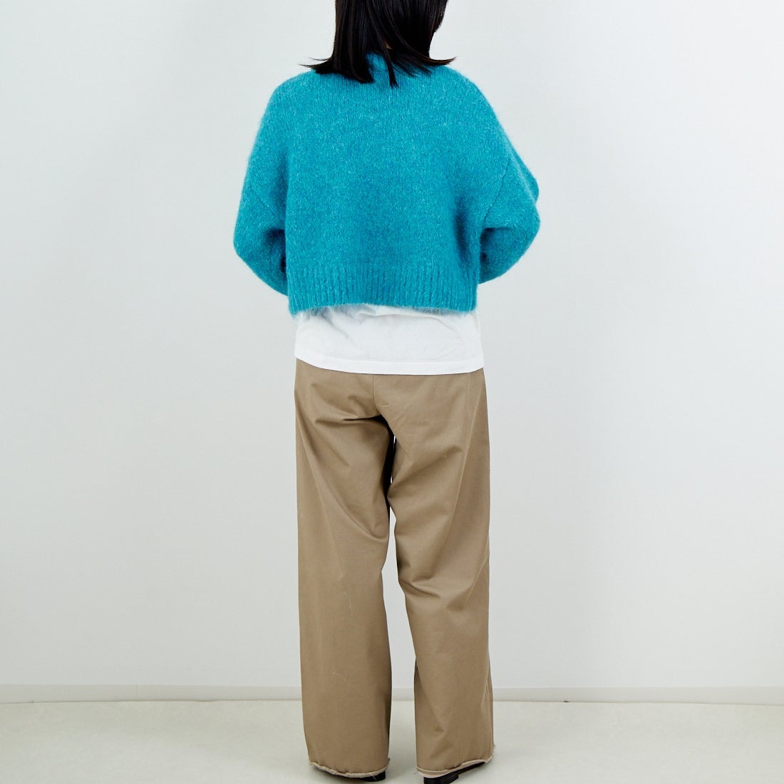 Jeans Factory Clothes [ジーンズファクトリークローズ] 3G ファーストレッチプルオーバー [11256537] 063 ﾌﾞﾙｰｸﾞ &&モデル身長：162cm 着用サイズ：F&&