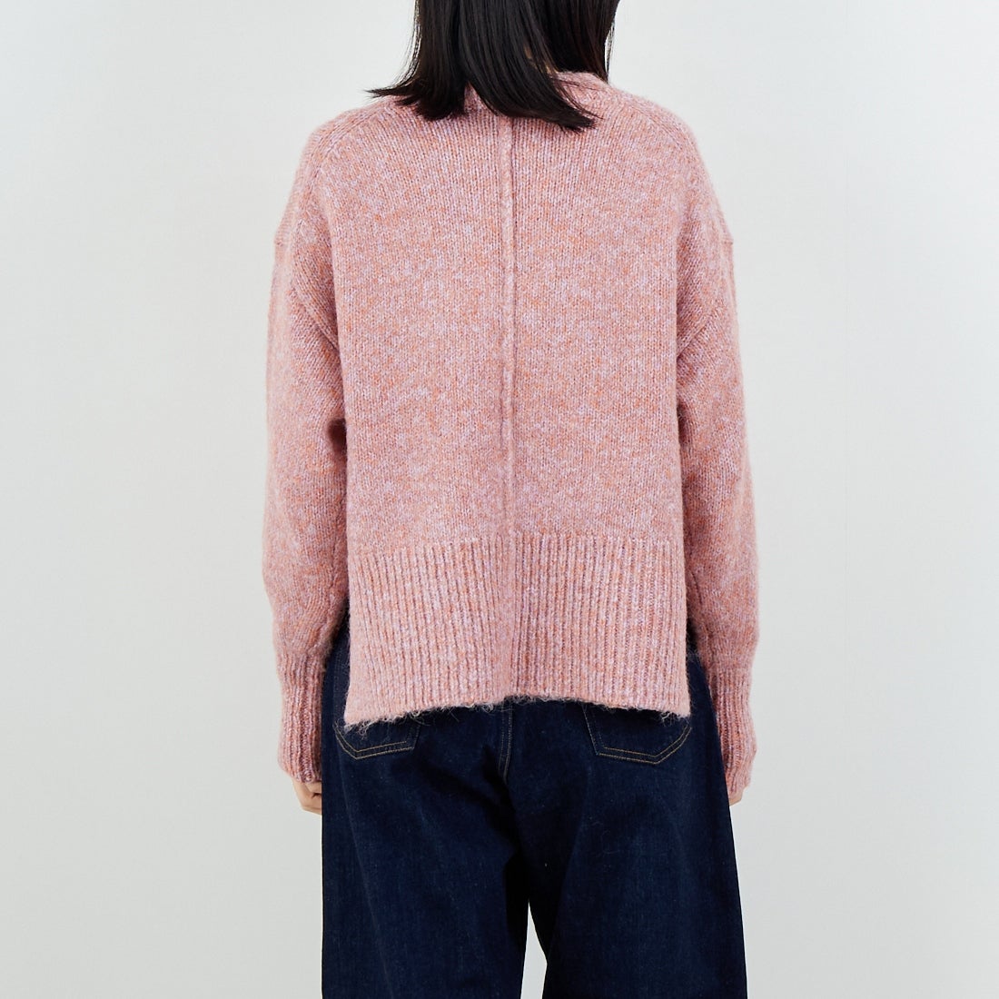 Jeans Factory Clothes [ジーンズファクトリークローズ] 5G ミックスファンシー天竺プルオーバー [11256552] 023 ﾗｲﾄｵﾚﾝ &&モデル身長：162cm 着用サイズ：F&&