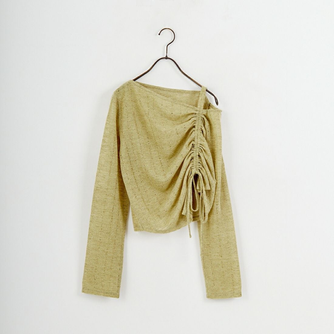 nenom [ネノム] ワンオフショルダー ギャザーリボンTシャツ [NE26312004] 37 MINT