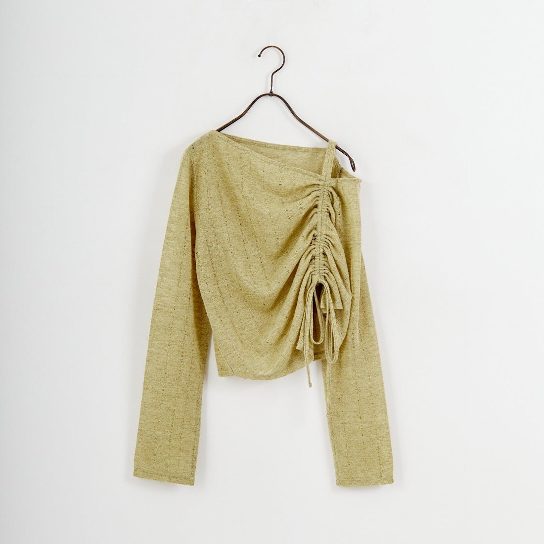 nenom [ネノム] ワンオフショルダー ギャザーリボンTシャツ [NE26312004] 37 MINT