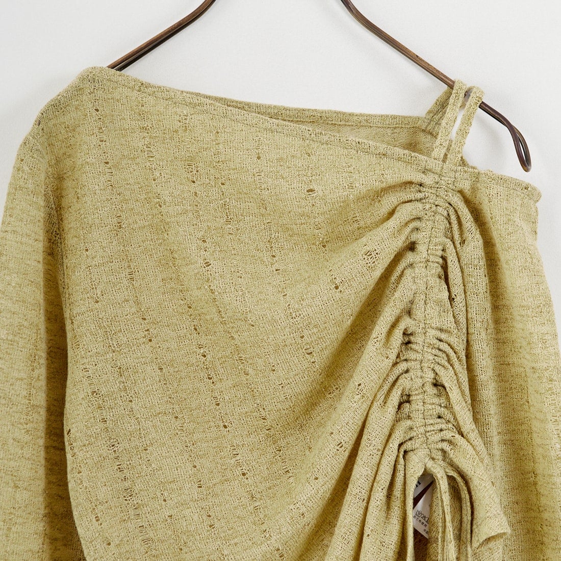 nenom [ネノム] ワンオフショルダー ギャザーリボンTシャツ [NE26312004] 37 MINT