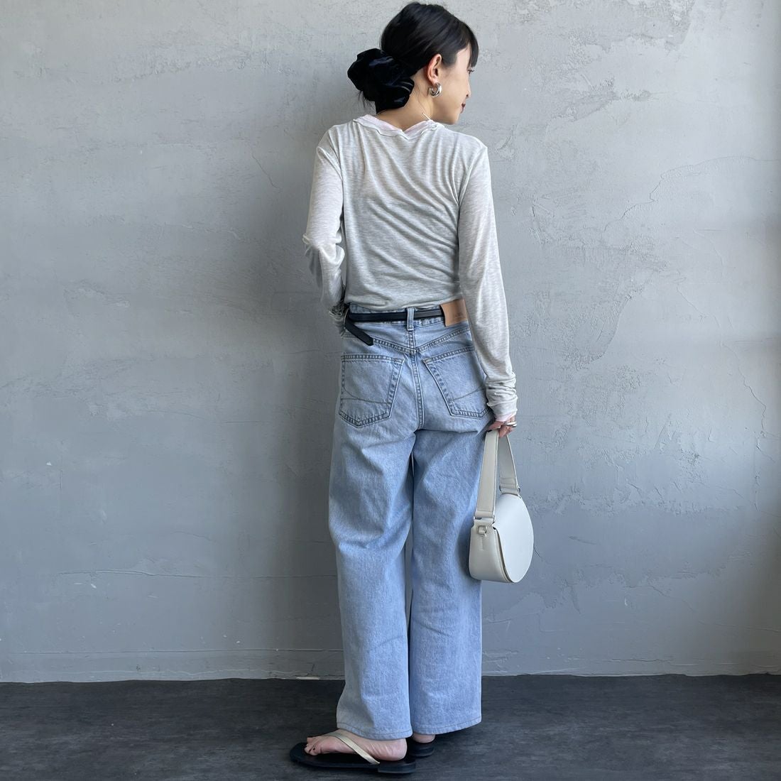 nenom [ネノム] シアーレイヤードロンT [NE26312002] 20 OAT/PNK &&モデル身長：150cm 着用サイズ：F&&