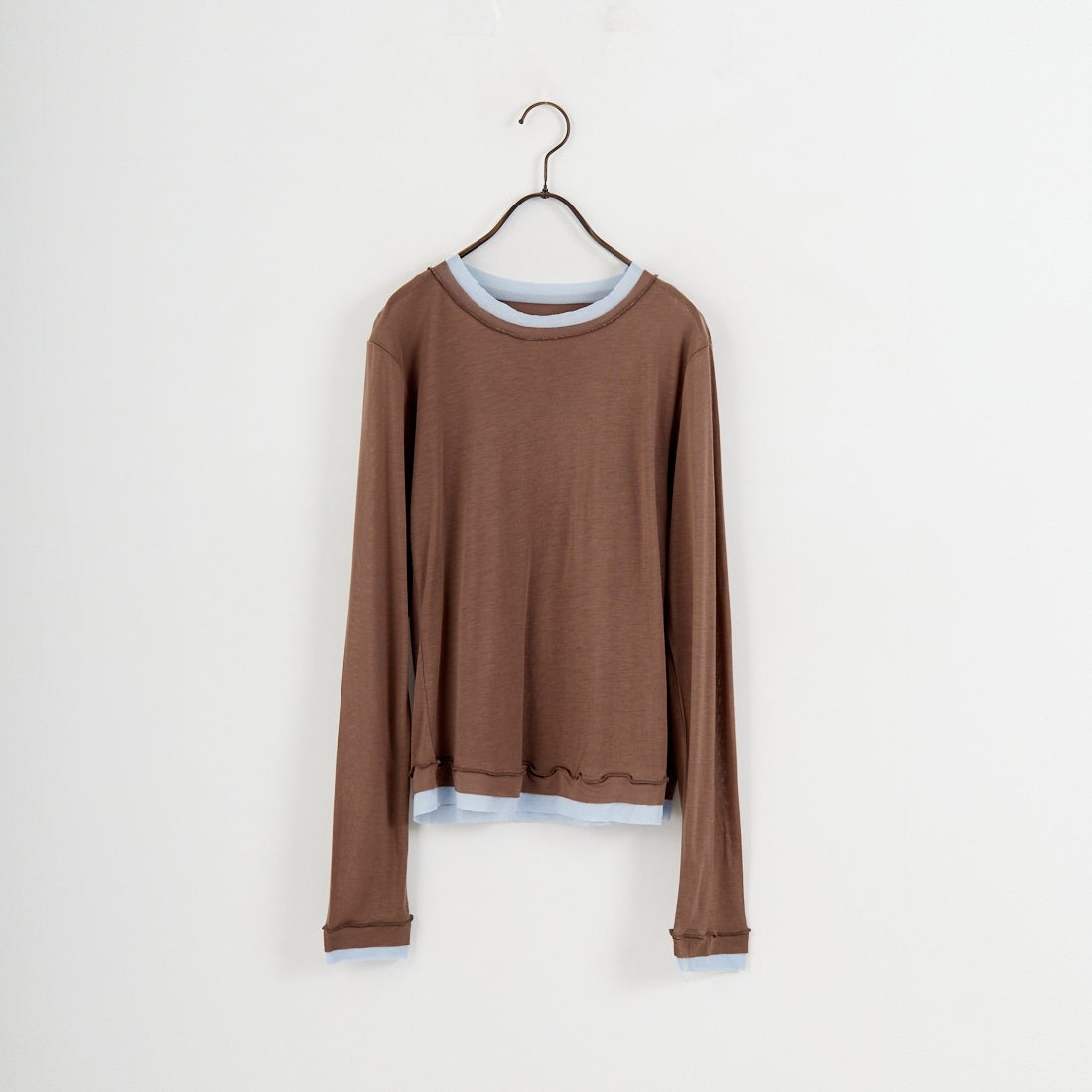 nenom [ネノム] シアーレイヤードロンT [NE26312002] 28 BRN/SAX