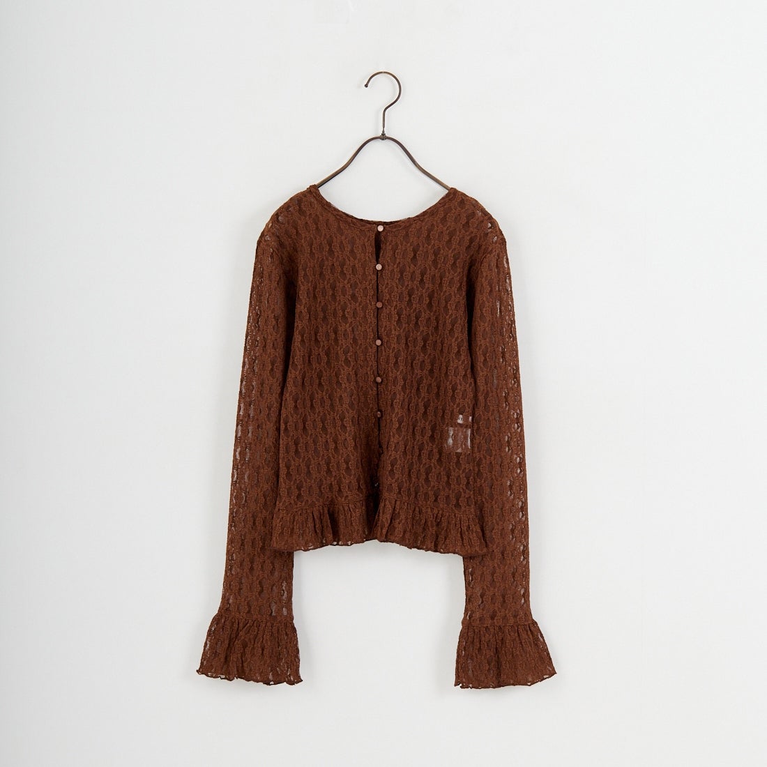 nenom [ネノム] マルチWAY レースペプラムカーディガン [NE26312001] 28 BROWN