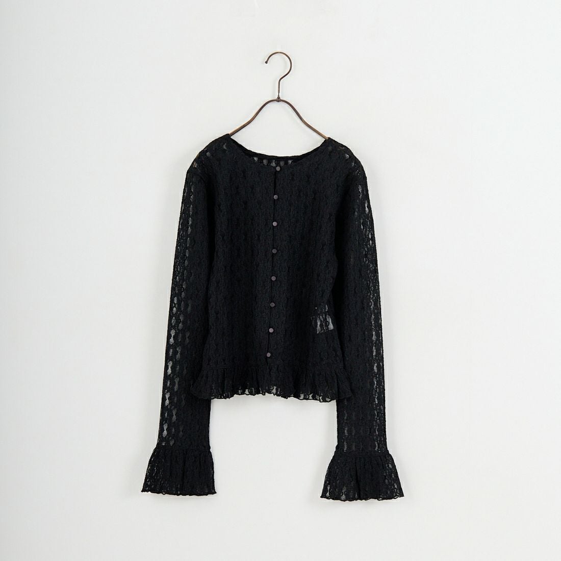 nenom [ネノム] マルチWAY レースペプラムカーディガン [NE26312001] 09 BLACK