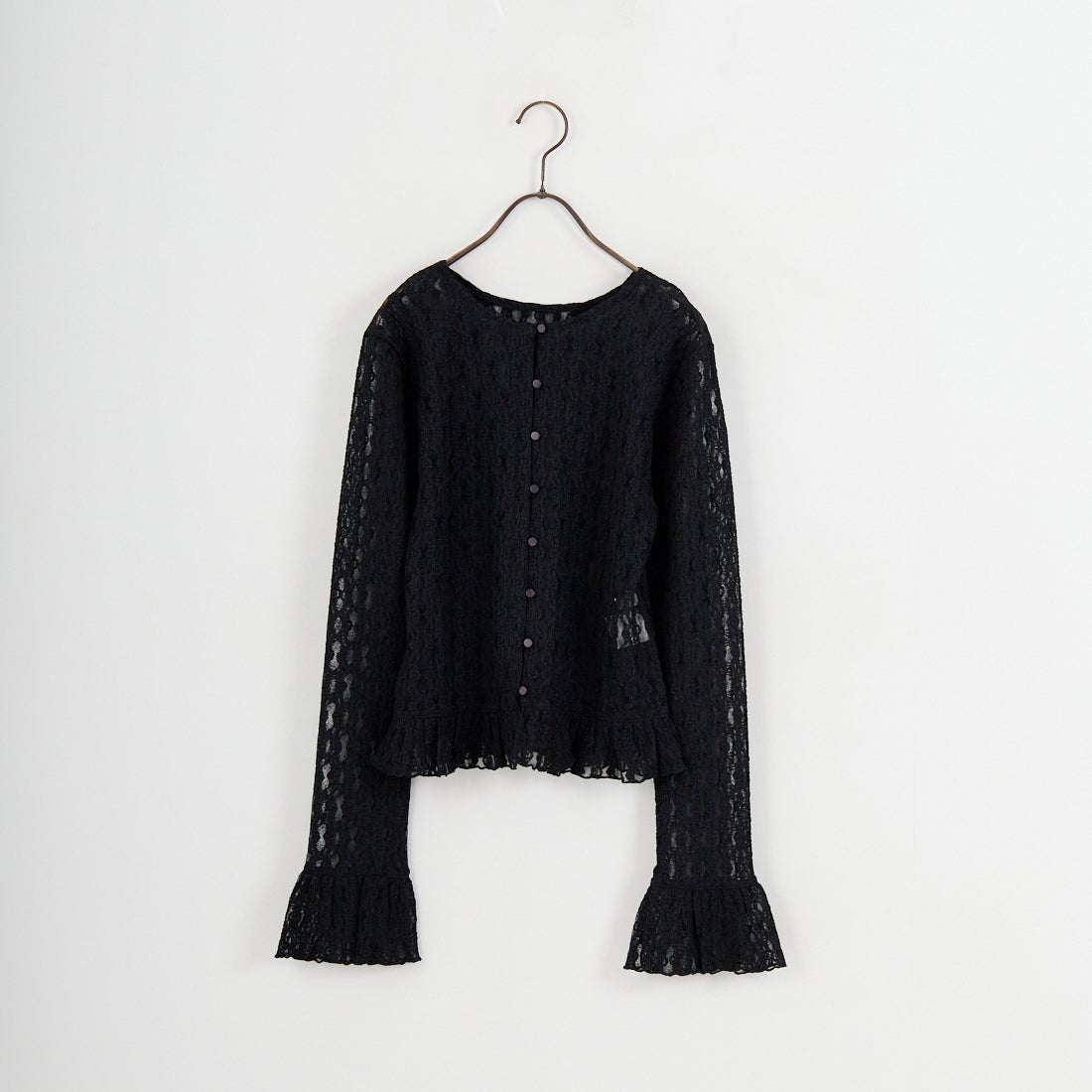 nenom [ネノム] マルチWAY レースペプラムカーディガン [NE26312001] 09 BLACK