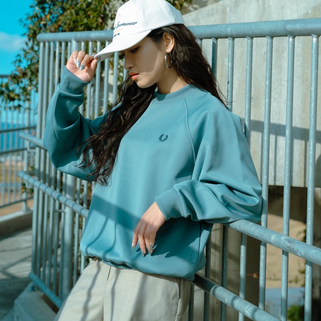 FRED PERRY [フレッドペリー] 別注 ブランデッドツイルキャップ [FPA-26S-038JF] SNOW WHITE