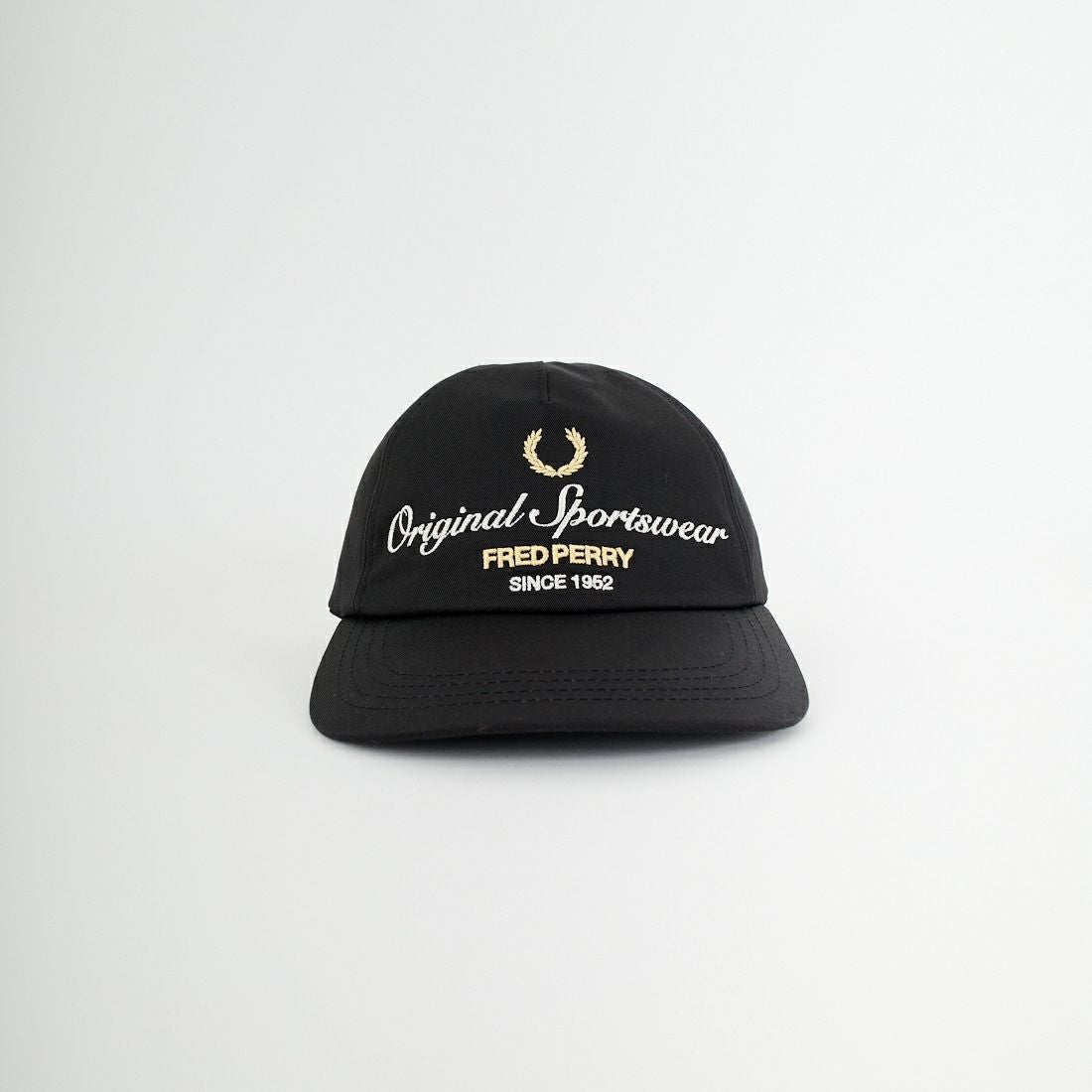 FRED PERRY [フレッドペリー] 別注 ブランデッドツイルキャップ [FPA-26S-038JF] BLACK/SNOW