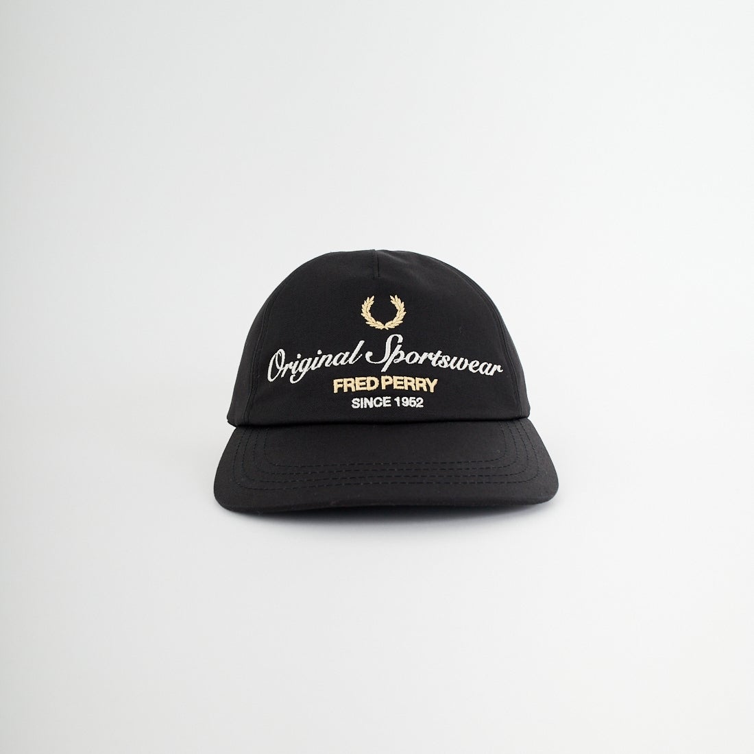 FRED PERRY [フレッドペリー] 別注 ブランデッドツイルキャップ [FPA-26S-038JF] BLACK/SNOW