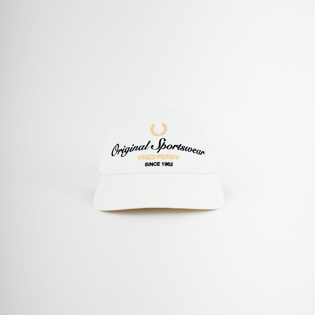 FRED PERRY [フレッドペリー] 別注 ブランデッドツイルキャップ [FPA-26S-038JF] SNOW WHITE