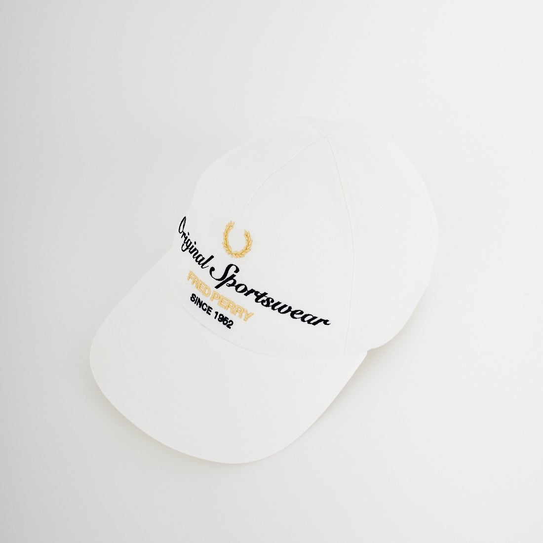 FRED PERRY [フレッドペリー] 別注 ブランデッドツイルキャップ [FPA-26S-038JF] SNOW WHITE
