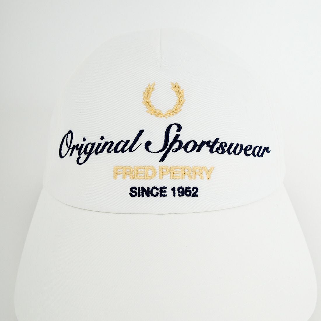FRED PERRY [フレッドペリー] 別注 ブランデッドツイルキャップ [FPA-26S-038JF] SNOW WHITE