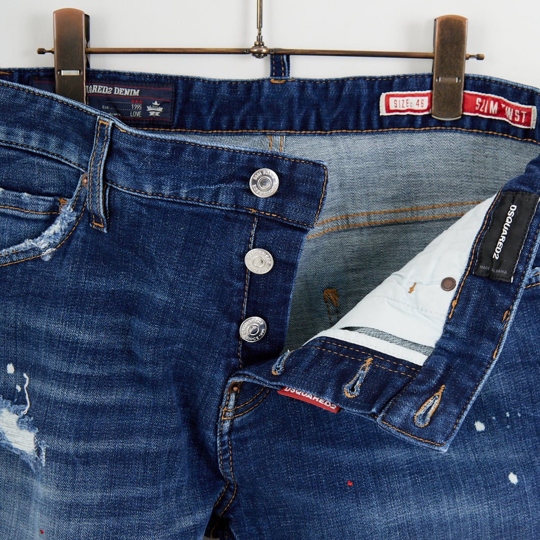 Dsquared2 [ディースクエアード] スリムツイストジーンズ [74LB1874-30664] 470 NAVY B