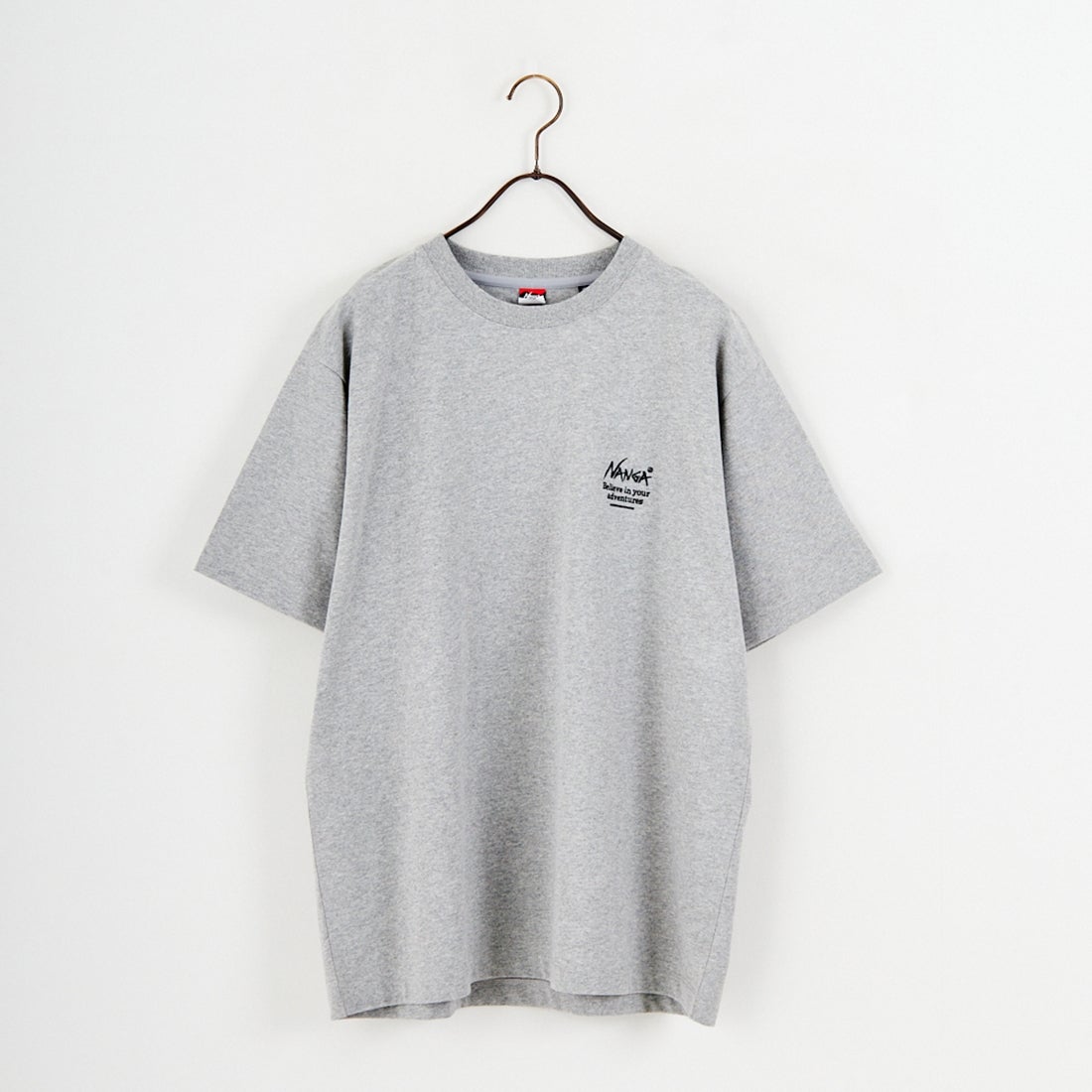 JEANSFACTORY × NANGA [ジーンズファクトリー × ナンガ] 別注 ヒストリーロゴ バックプリントTシャツ [NW26SS-JF2] GRAY