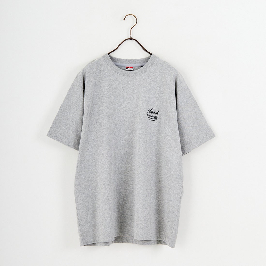 JEANSFACTORY × NANGA [ジーンズファクトリー × ナンガ] 別注 ヒストリーロゴ バックプリントTシャツ [NW26SS-JF2] GRAY