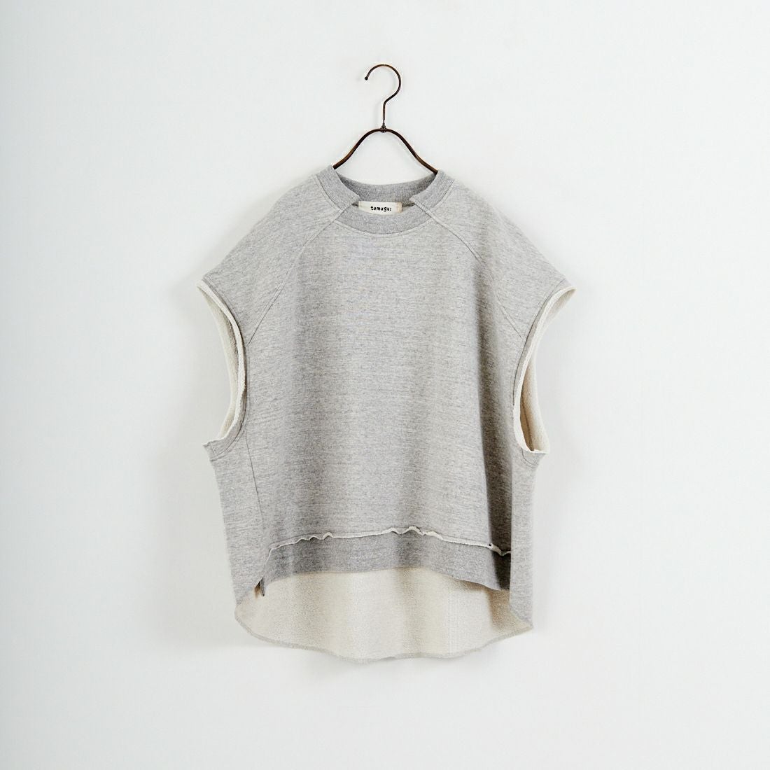 tumugu: [ツムグ] リサイクル度詰め裏毛ベスト [TC25409] 84 GRAY