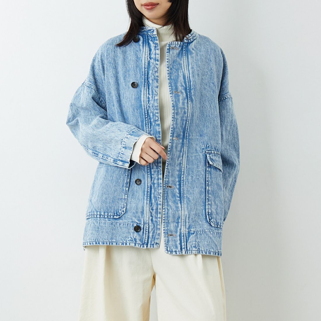 ESTROISLOSE [エストゥロワルーズ] 綿麻デニムジャケット [EB25409