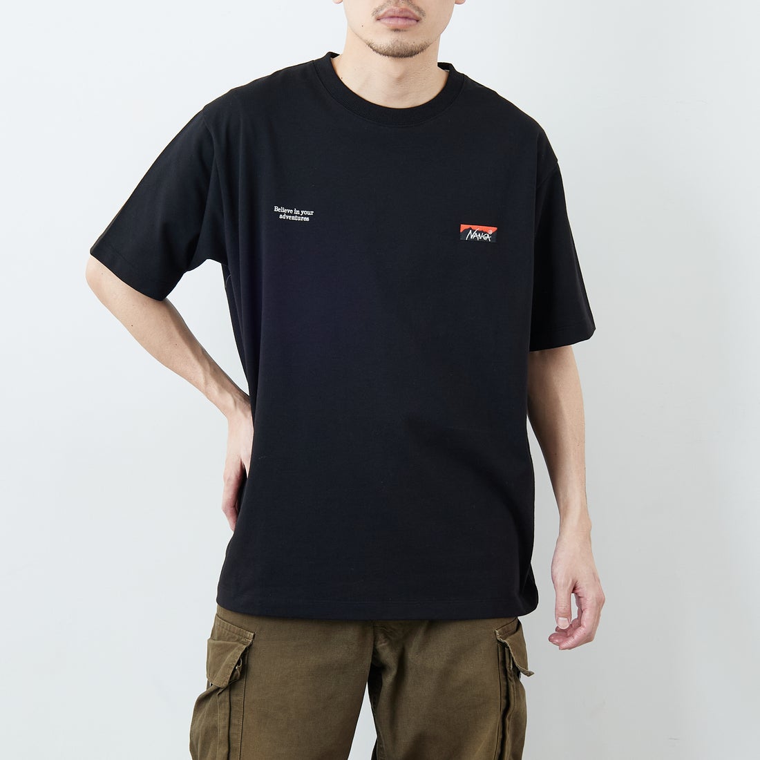 BLACK&&モデル身長：168cm 着用サイズ：L&&