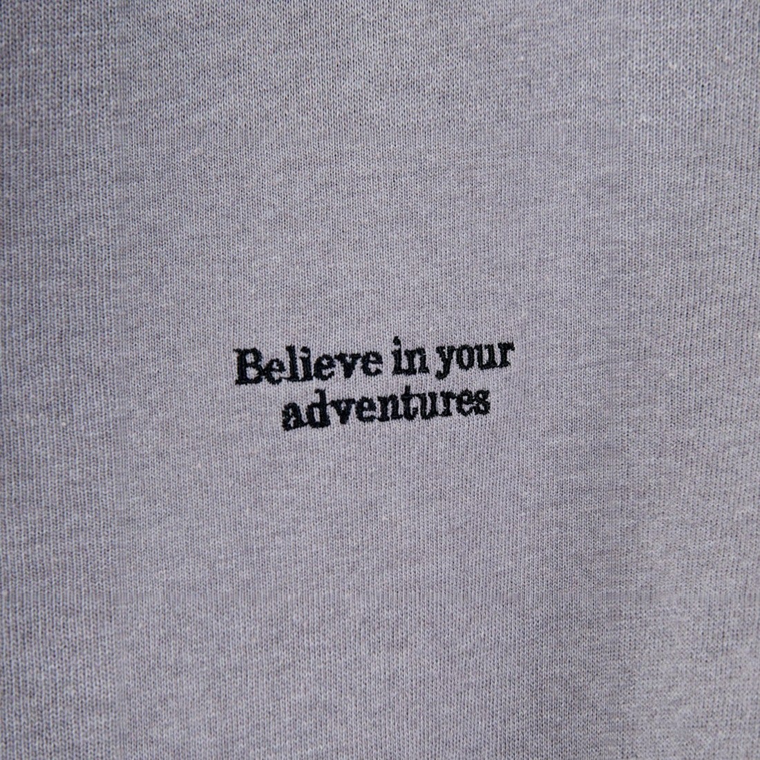 JEANSFACTORY × NANGA [ジーンズファクトリー × ナンガ] 別注 ブランドロゴ刺繍 ショートスリーブTシャツ [NW26SS-JF3] CHARCOAL