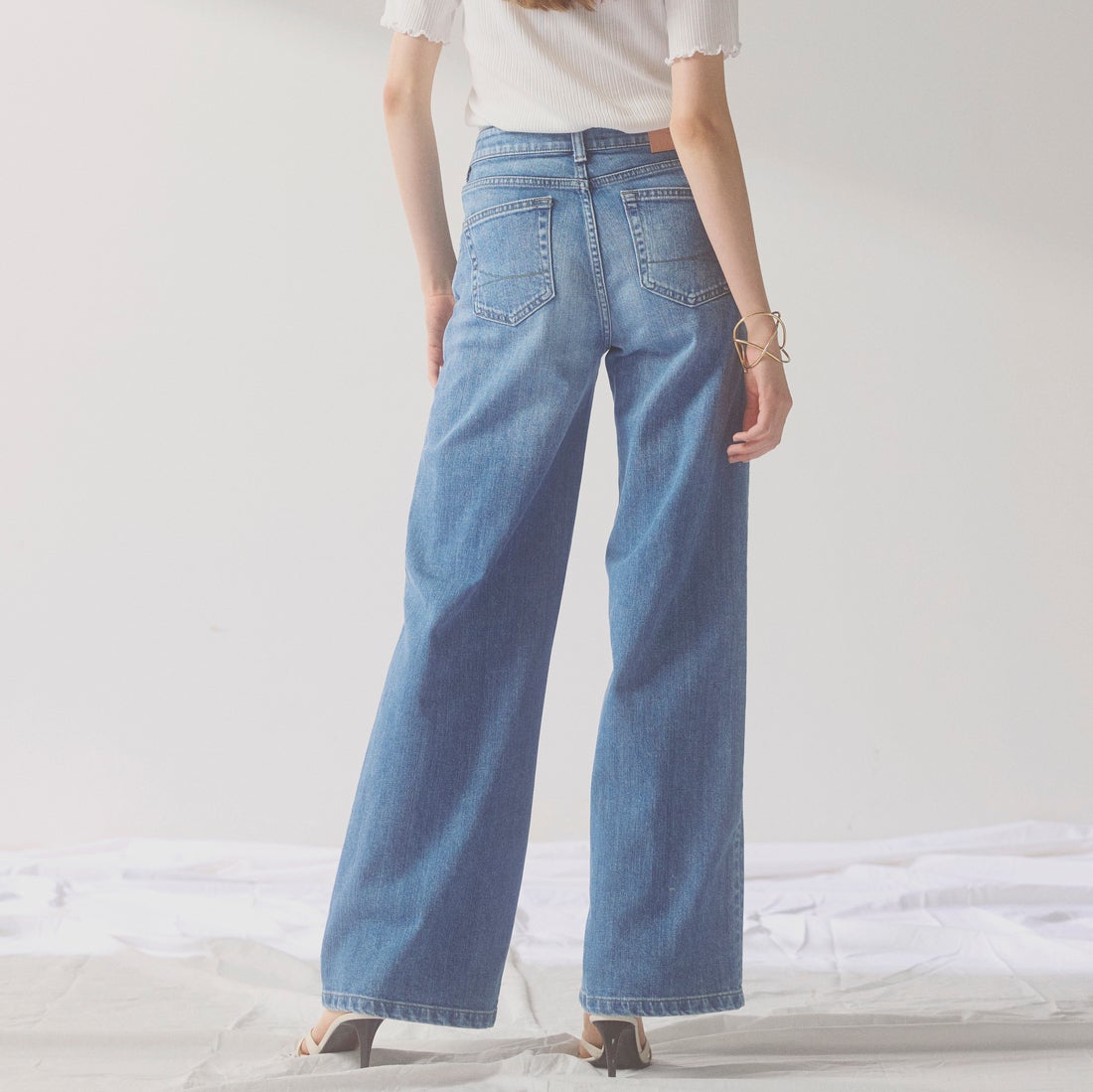 SOMETHING [サムシング] LISA NOUVEAU WIDE/ワイドデニムパンツ [STG10