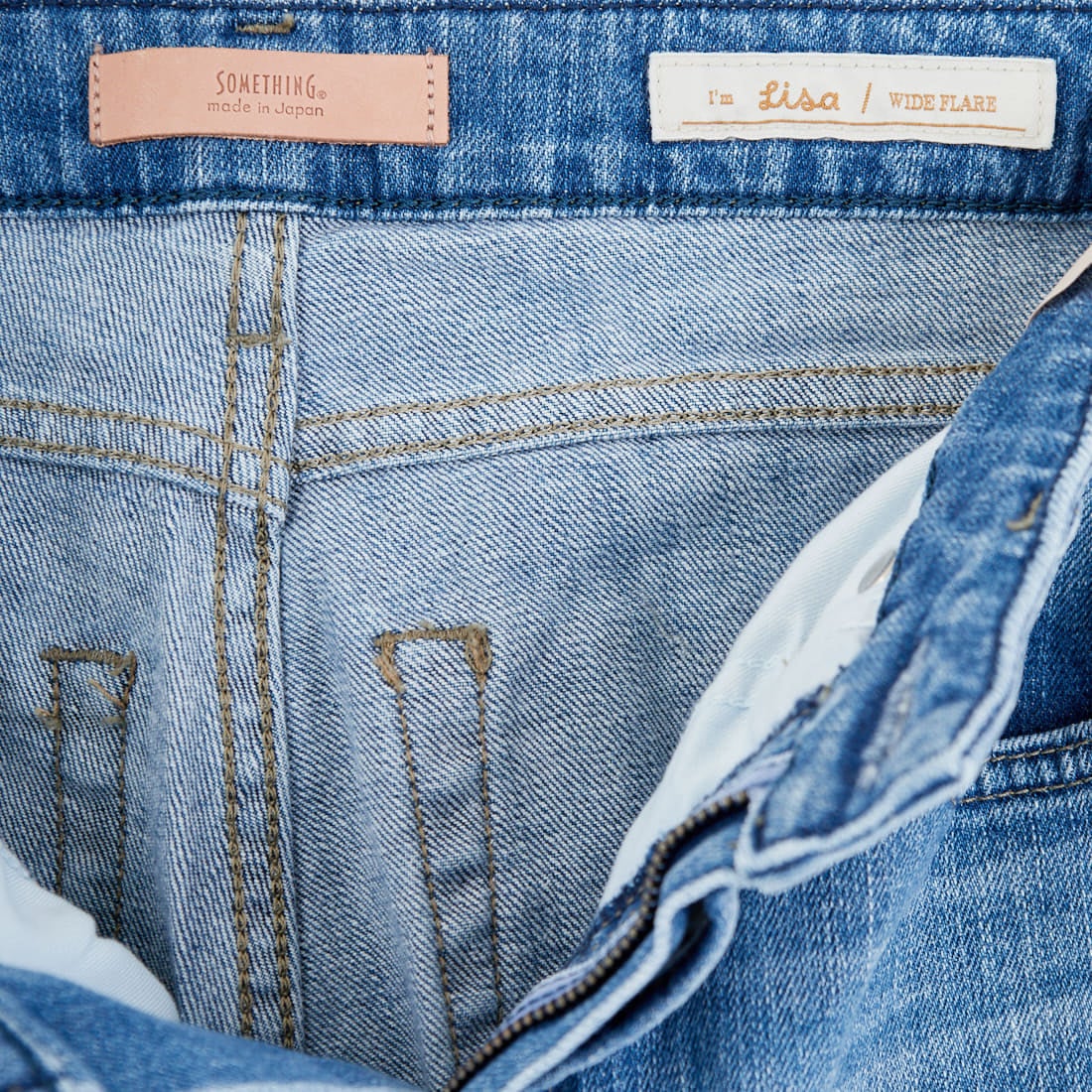 SOMETHING [サムシング] LISA NOUVEAU WIDE/ワイドデニムパンツ [STG10] 56 L.BLUE