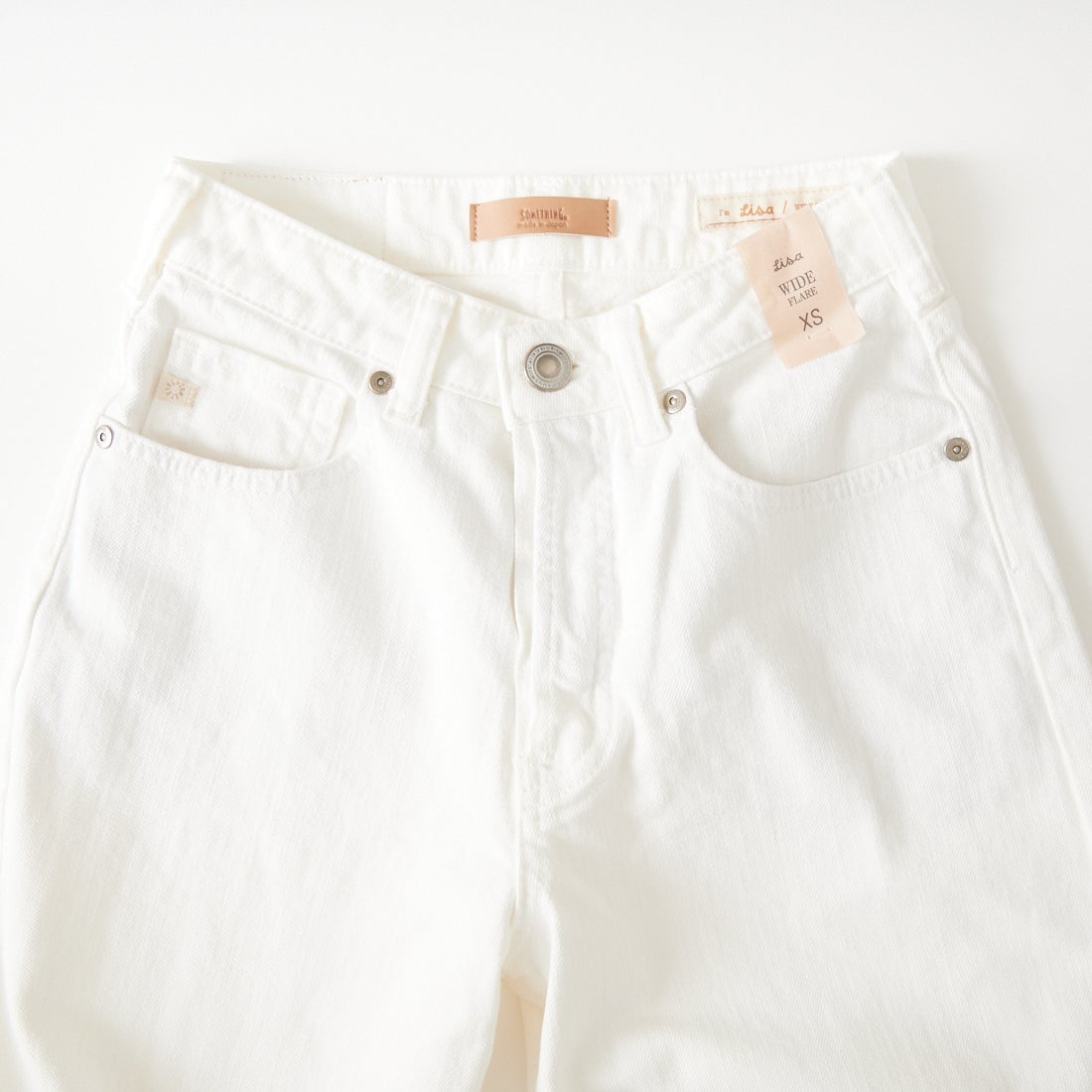 SOMETHING [サムシング] LISA NOUVEAU WIDE/ワイドデニムパンツ [STG10] 18 WHITE