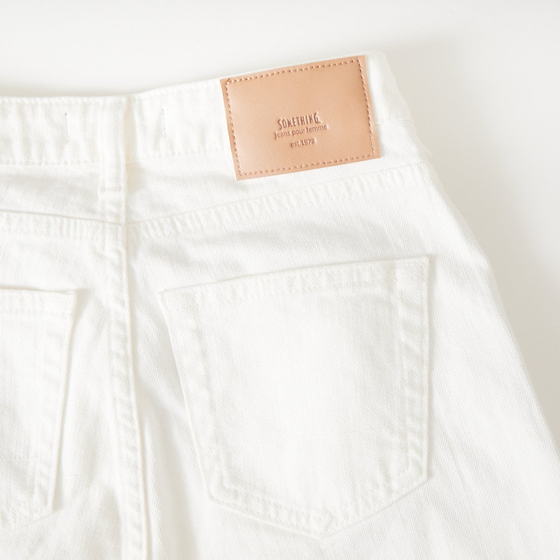 SOMETHING [サムシング] LISA NOUVEAU WIDE/ワイドデニムパンツ [STG10] 18 WHITE