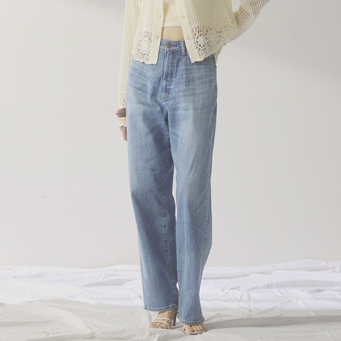 SOMETHING [サムシング] CLAUDIA NOUVEAU CURVE/カーブデニムパンツ [STG19] 56 L.BLUE