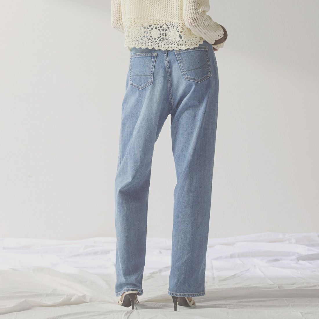 SOMETHING [サムシング] CLAUDIA ヌーボーカーブデニムパンツ [STG19] 56 L.BLUE