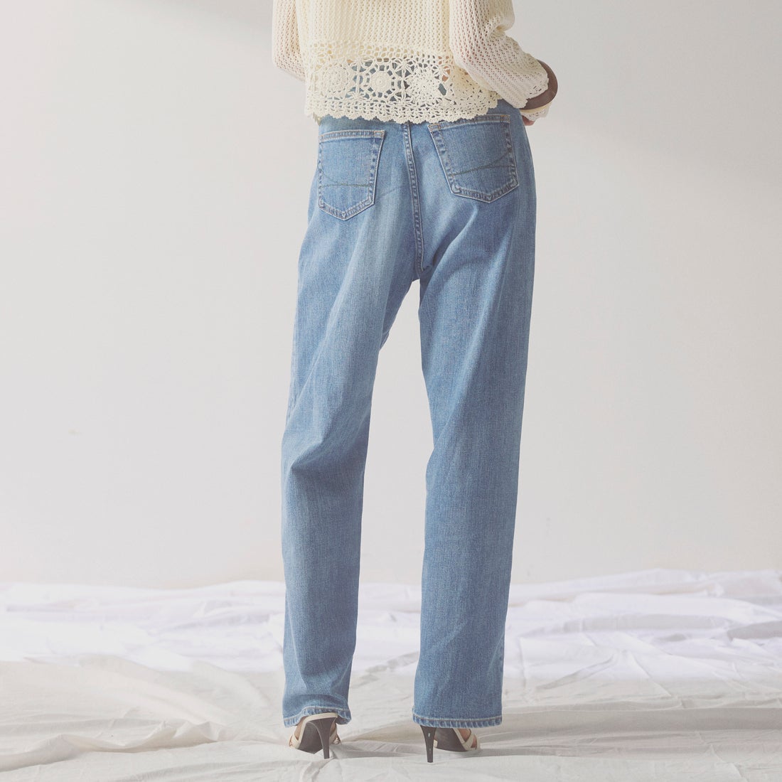 SOMETHING [サムシング] CLAUDIA ヌーボーカーブデニムパンツ [STG19] 56 L.BLUE