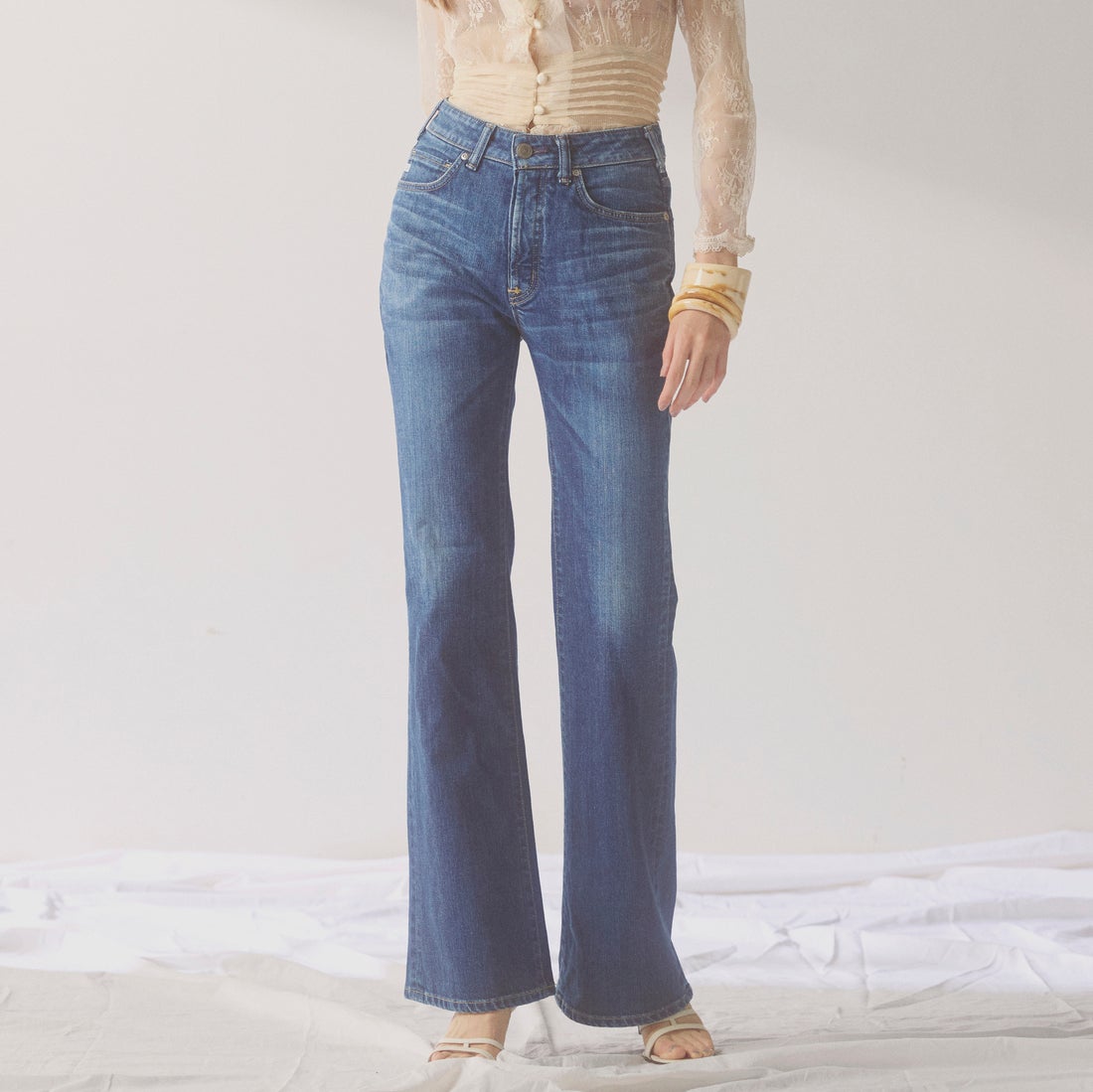 SOMETHING [サムシング] LISA NOUVEAU FLARE/フレアデニムパンツ [STG11] 36 M.DARK