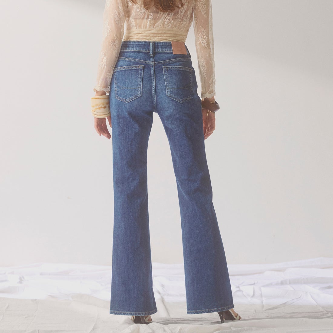 SOMETHING [サムシング] LISA NOUVEAU FLARE/フレアデニムパンツ [STG11] 36 M.DARK