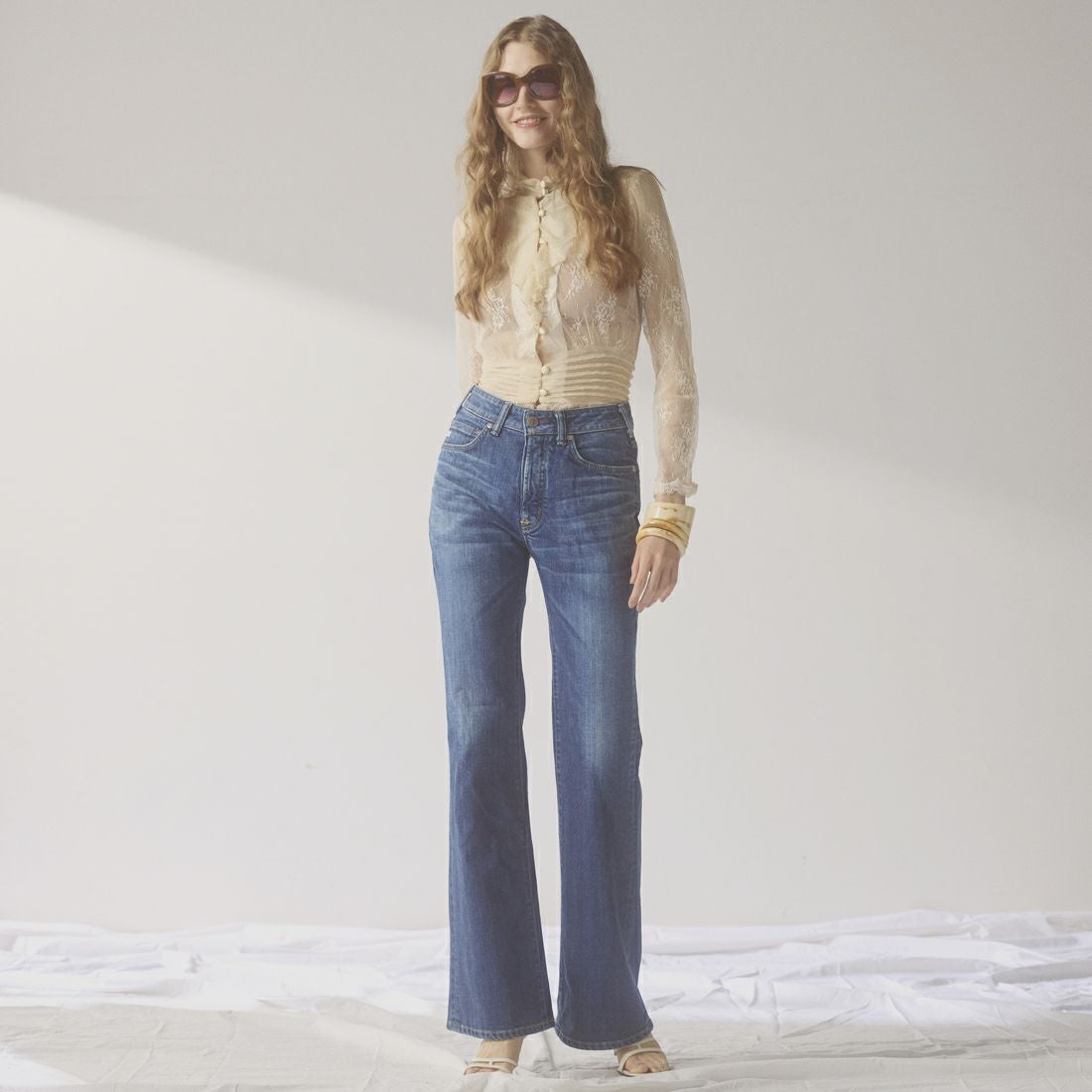 SOMETHING [サムシング] LISA NOUVEAU FLARE/フレアデニムパンツ [STG11] 36 M.DARK