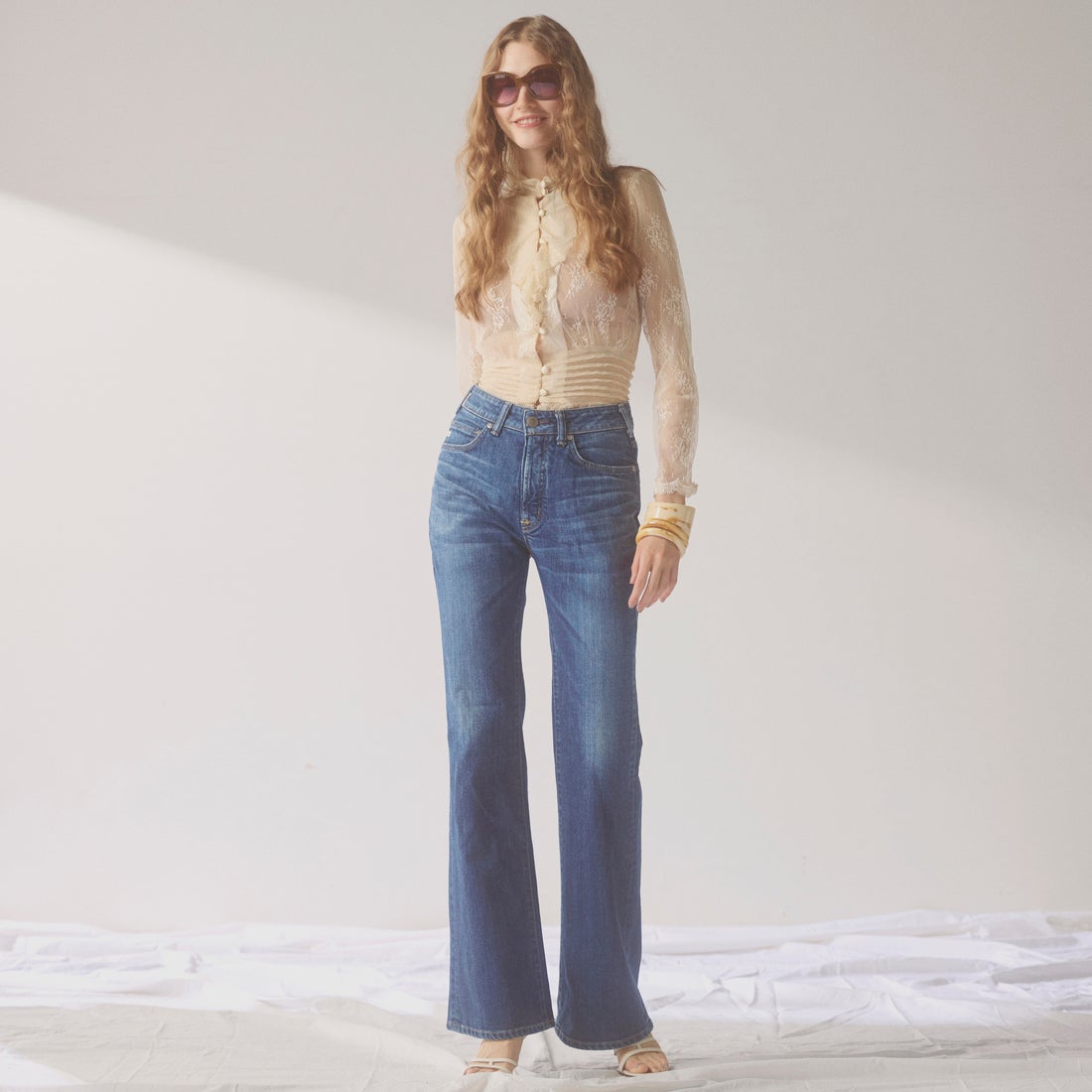 SOMETHING [サムシング] LISA NOUVEAU FLARE/フレアデニムパンツ [STG11] 36 M.DARK