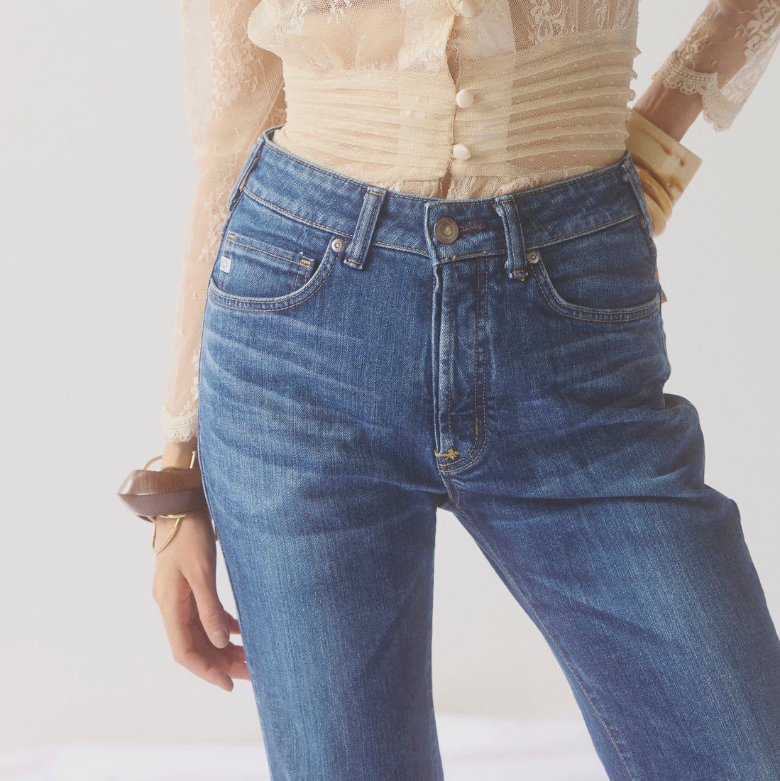 SOMETHING [サムシング] LISA NOUVEAU FLARE/フレアデニムパンツ [STG11] 36 M.DARK