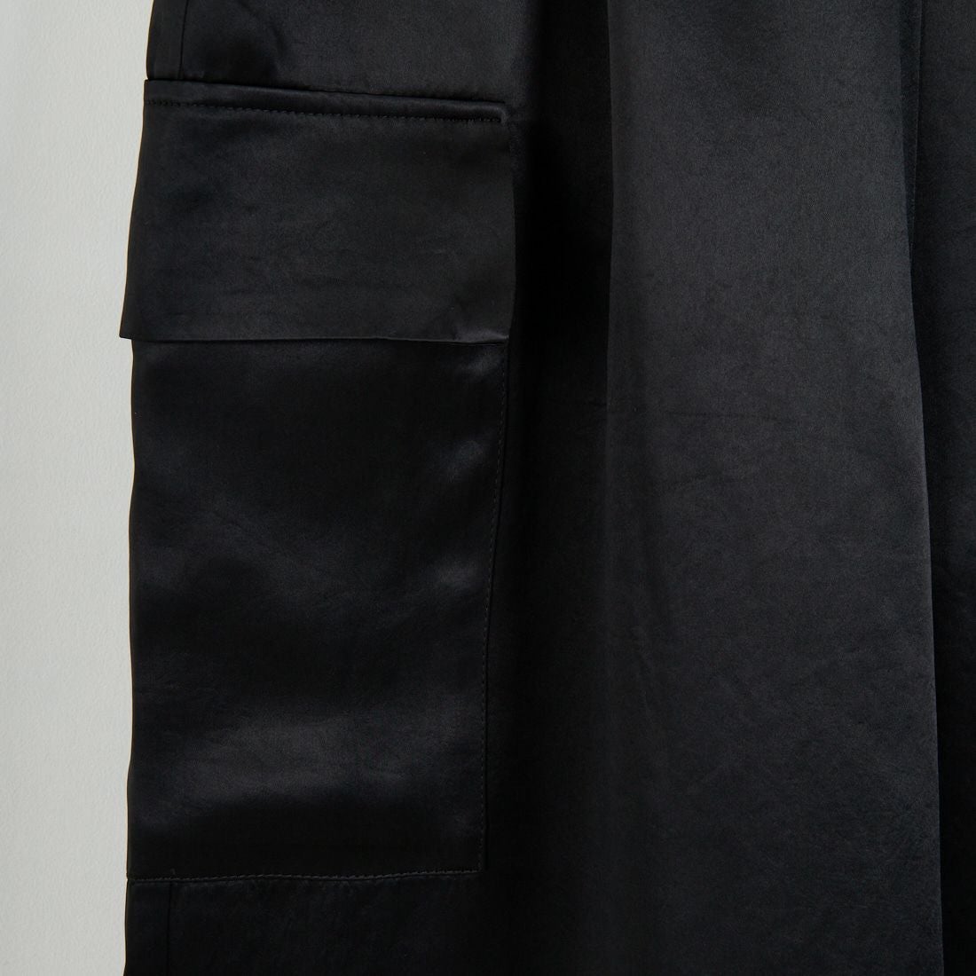 mizuiro ind [ミズイロインド] サテンカーゴパンツ [1-260089] 99 BLACK