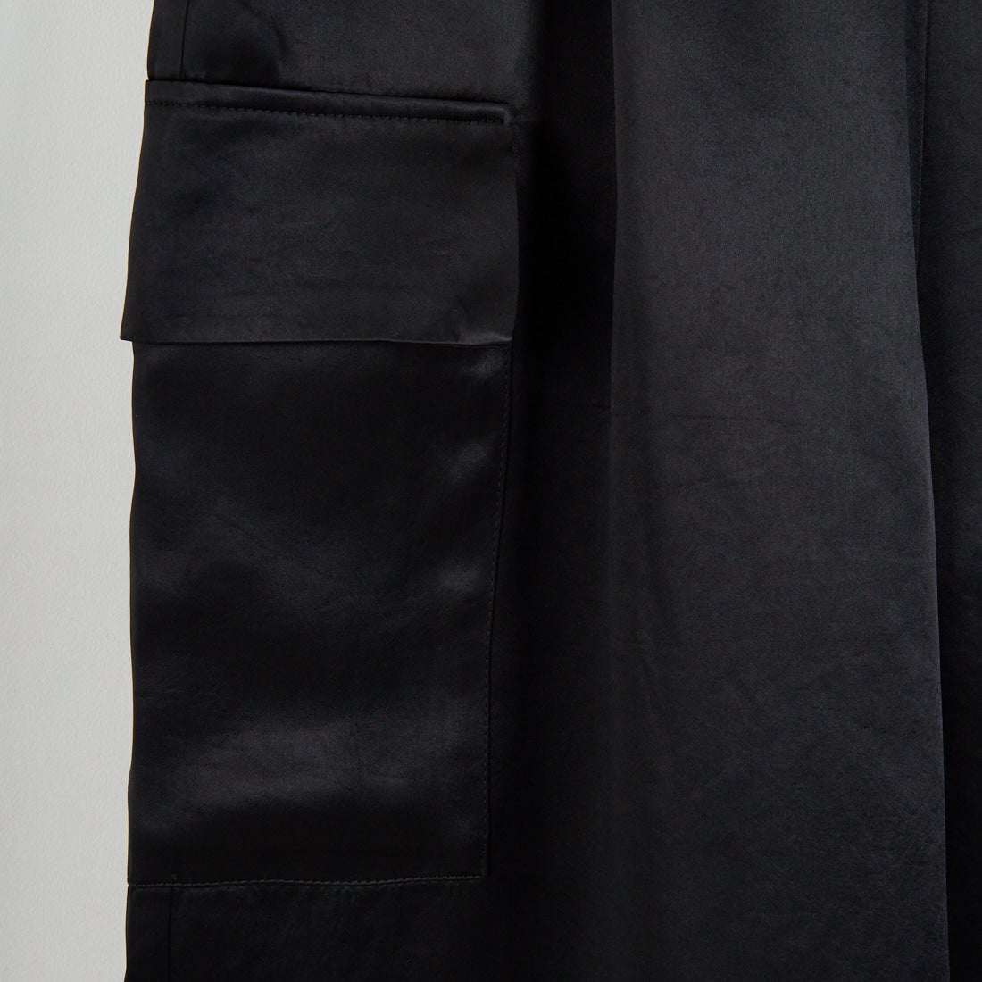 mizuiro ind [ミズイロインド] サテンカーゴパンツ [1-260089] 99 BLACK