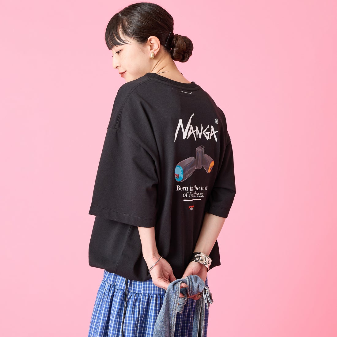 BLACK&&モデル身長：150cm 着用サイズ：S&&