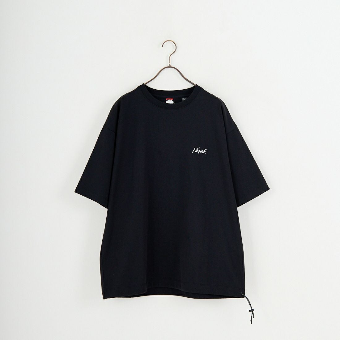 JEANSFACTORY × NANGA [ジーンズファクトリー × ナンガ] 別注 ルーズフィット NEBUKUROバックプリント ドローコードTシャツ [NW26SS-JF8] BLACK