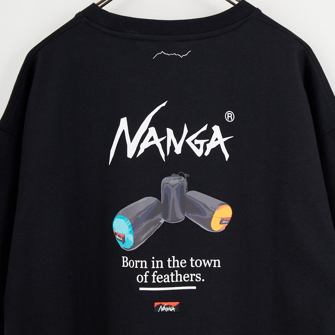 JEANSFACTORY × NANGA [ジーンズファクトリー × ナンガ] 別注 ルーズフィット NEBUKUROバックプリント ドローコードTシャツ [NW26SS-JF8] BLACK