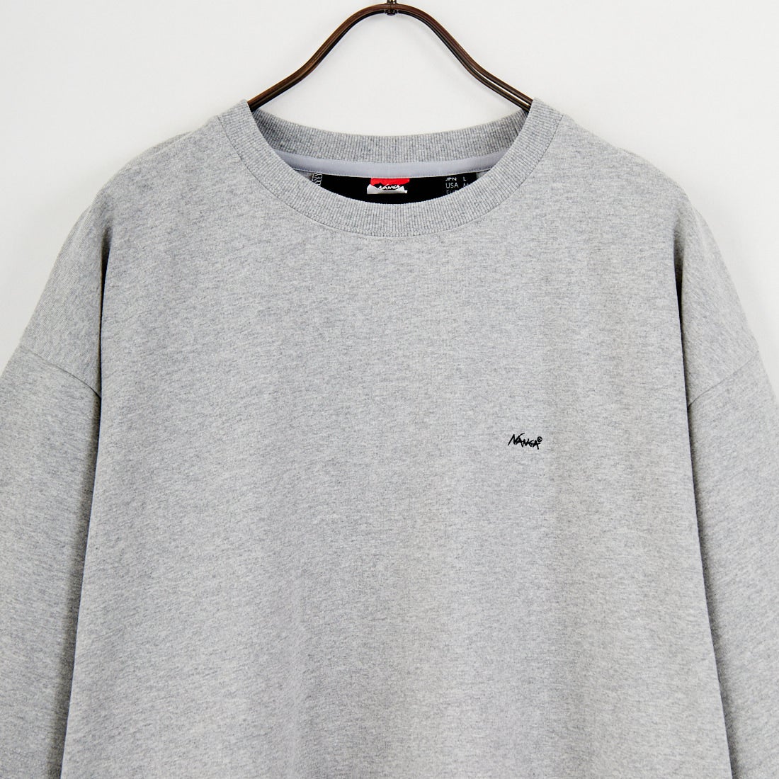 JEANSFACTORY × NANGA [ジーンズファクトリー × ナンガ] 別注 ルーズフィット メッシュ切替え ドローコードTシャツ [NW26SS-JF7] GRAY
