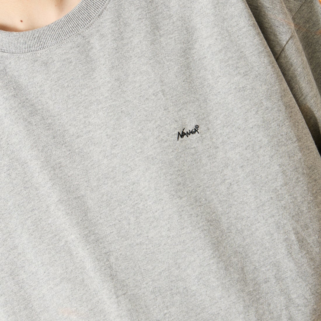 JEANSFACTORY × NANGA [ジーンズファクトリー × ナンガ] 別注 ルーズフィット メッシュ切替え ドローコードTシャツ [NW26SS-JF7] GRAY