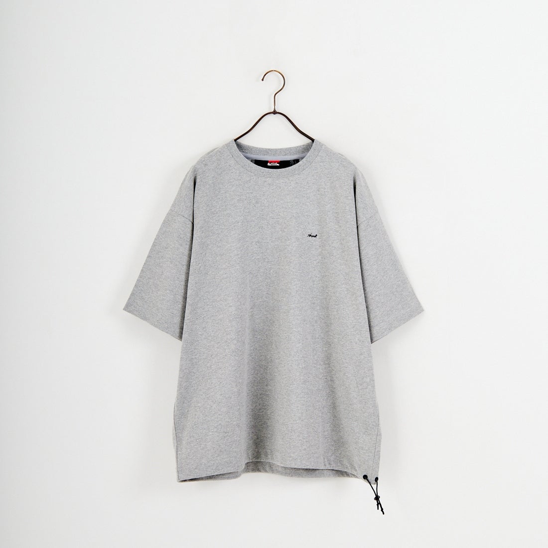 JEANSFACTORY × NANGA [ジーンズファクトリー × ナンガ] 別注 ルーズフィット メッシュ切替え ドローコードTシャツ [NW26SS-JF7] GRAY