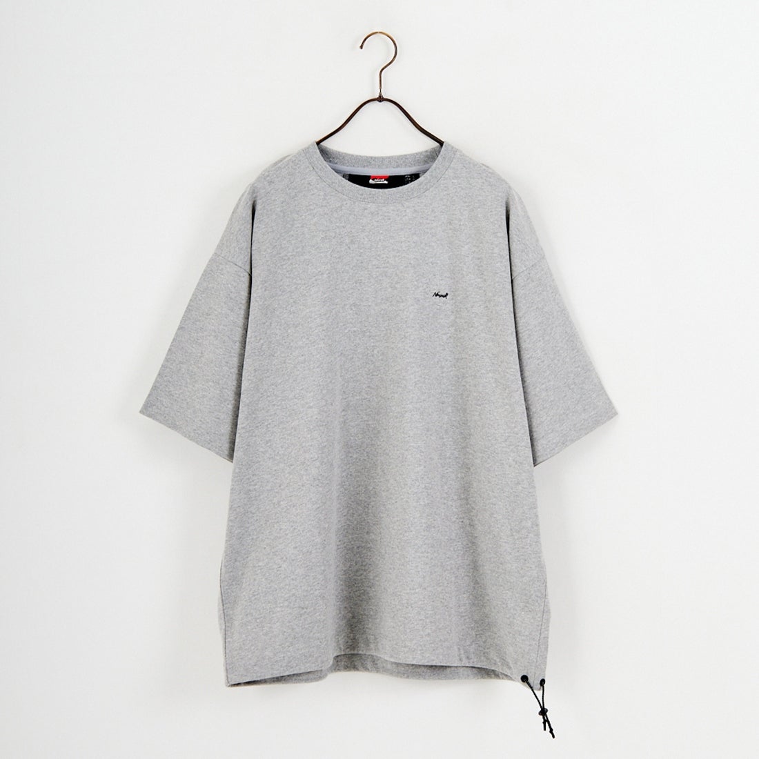 JEANSFACTORY × NANGA [ジーンズファクトリー × ナンガ] 別注 ルーズフィット メッシュ切替え ドローコードTシャツ [NW26SS-JF7] GRAY