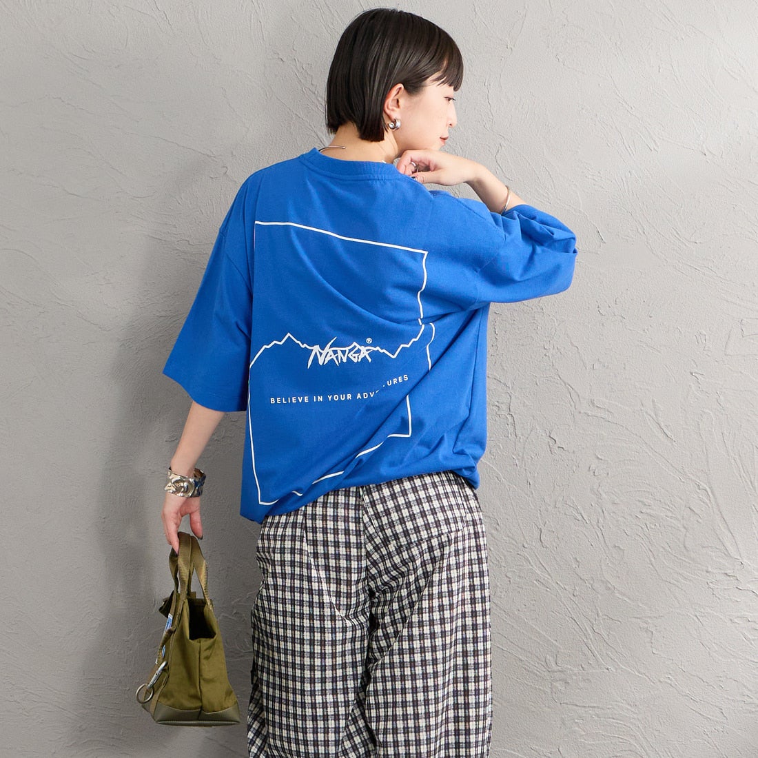 BLUE&&モデル身長：150cm 着用サイズ：S&&