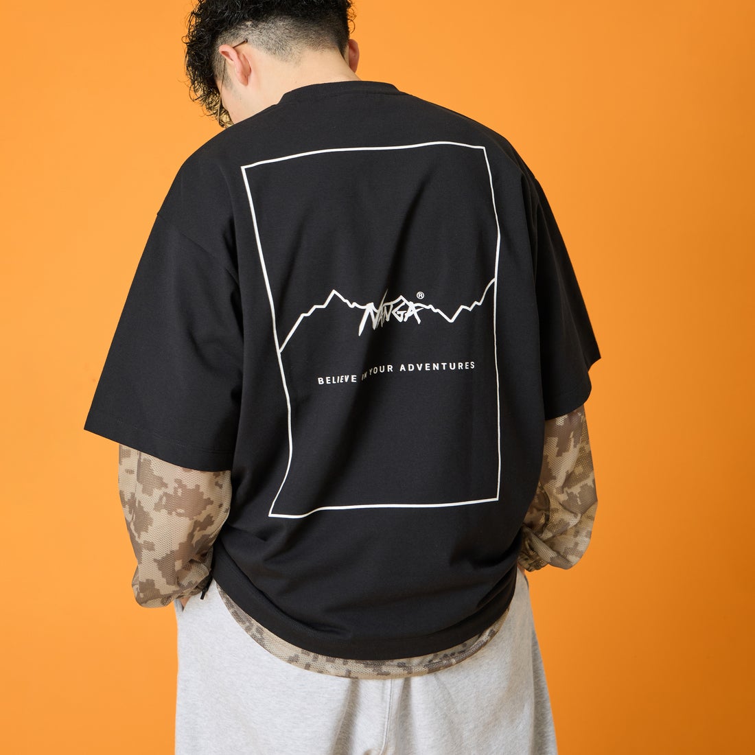 BLACK&&モデル身長：168cm 着用サイズ：L&&