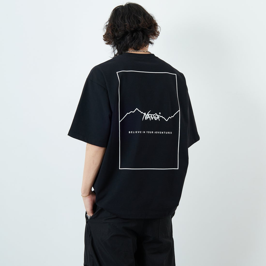 BLACK&&モデル身長：179cm 着用サイズ：L&&