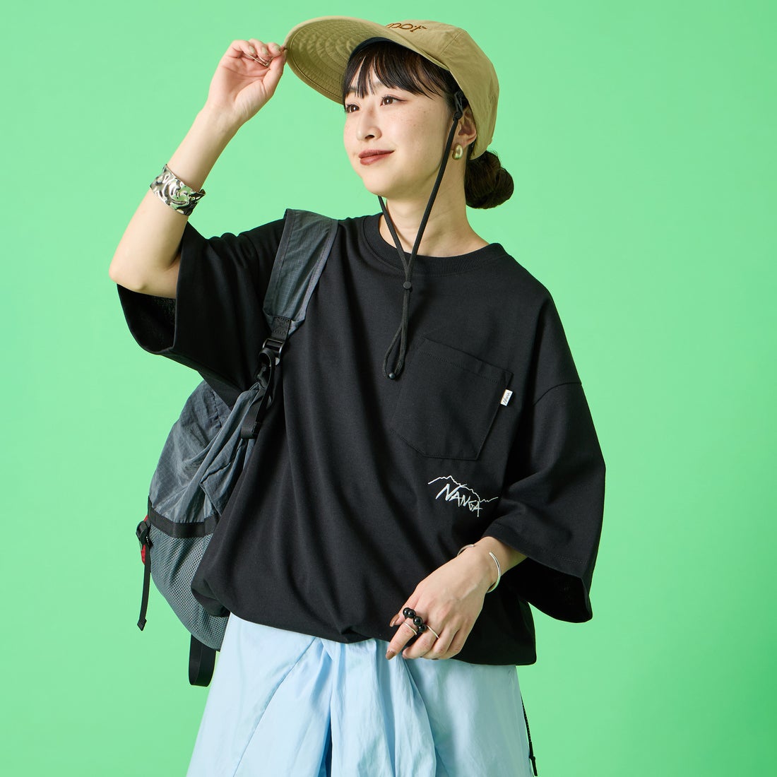 BLACK&&モデル身長：150cm 着用サイズ：S&&